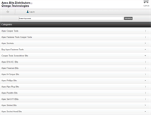 Tablet Screenshot of apexbitsdistributors.com